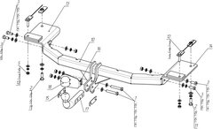 Фаркоп для JAC J7 (2021-) ТСС  TCU00311 