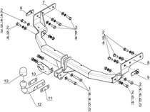 Фаркоп для Kia K5 (2020-) ТСС TCU00164 